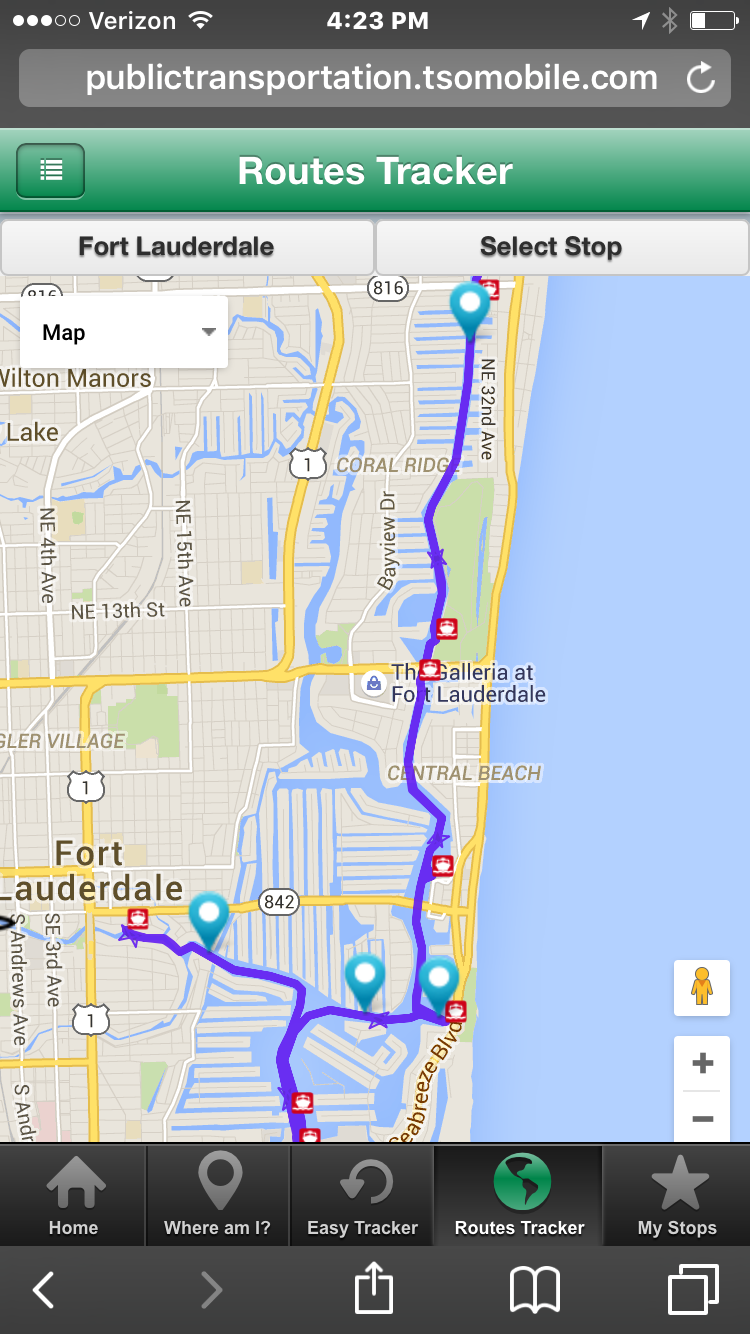 Fort Lauderdale Water Taxi Map Maps For You